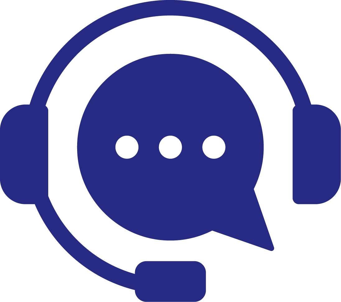 Icon of speech bubble and headset
