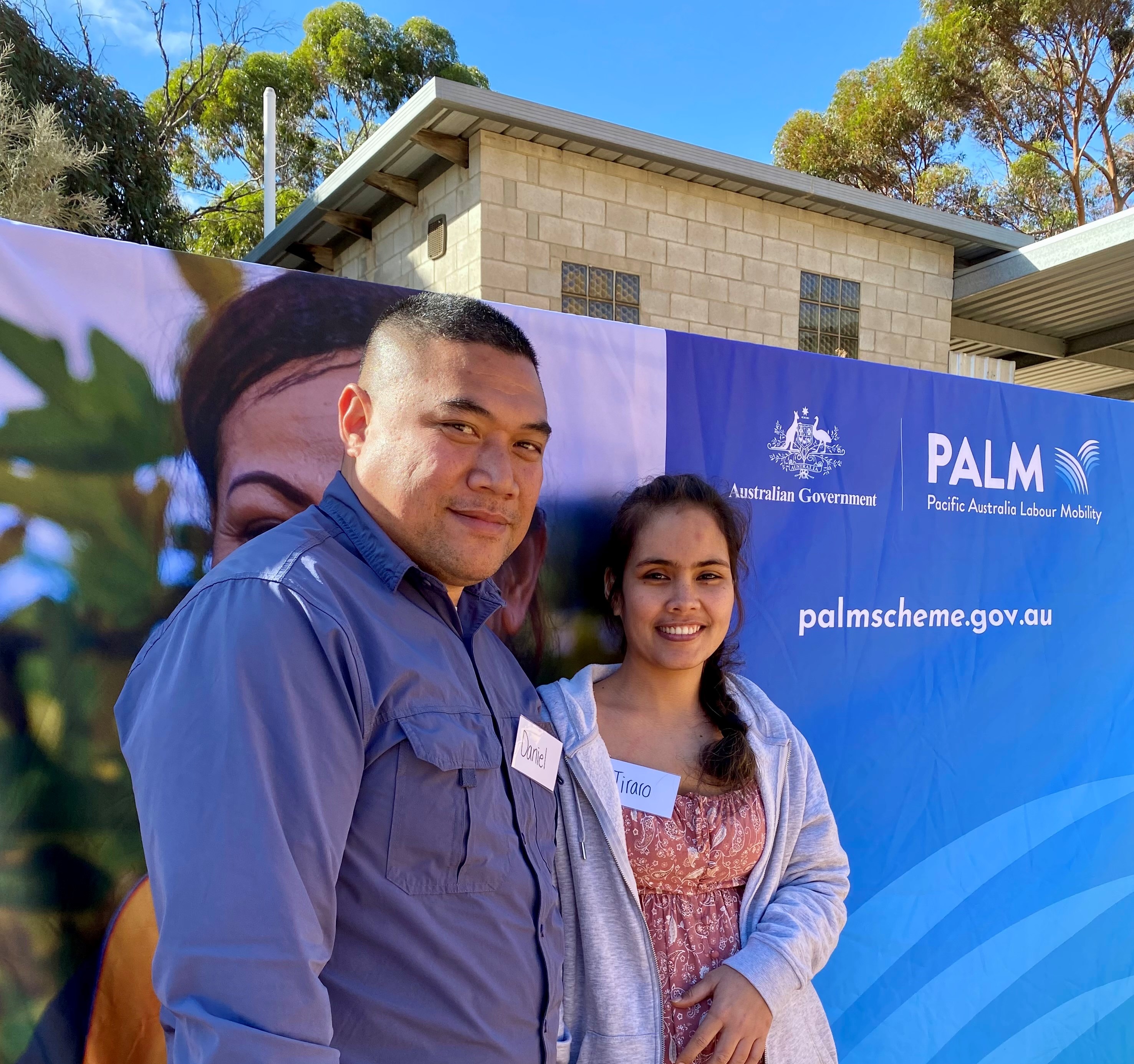 I-Kiribati worker and spouse taking part in the PALM scheme family accompaniment pilot.
