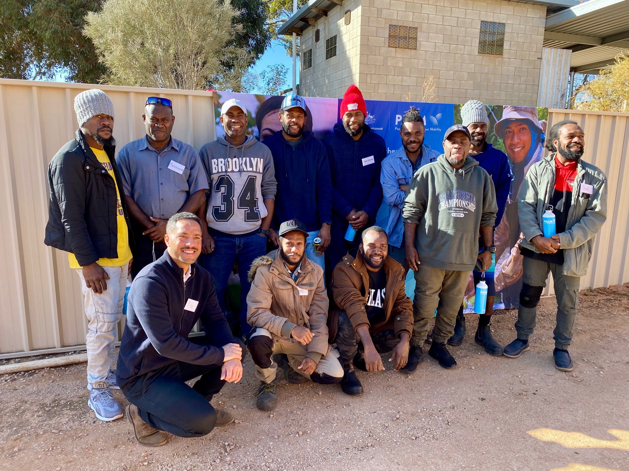 Group photo of ni-Vanuatu workers