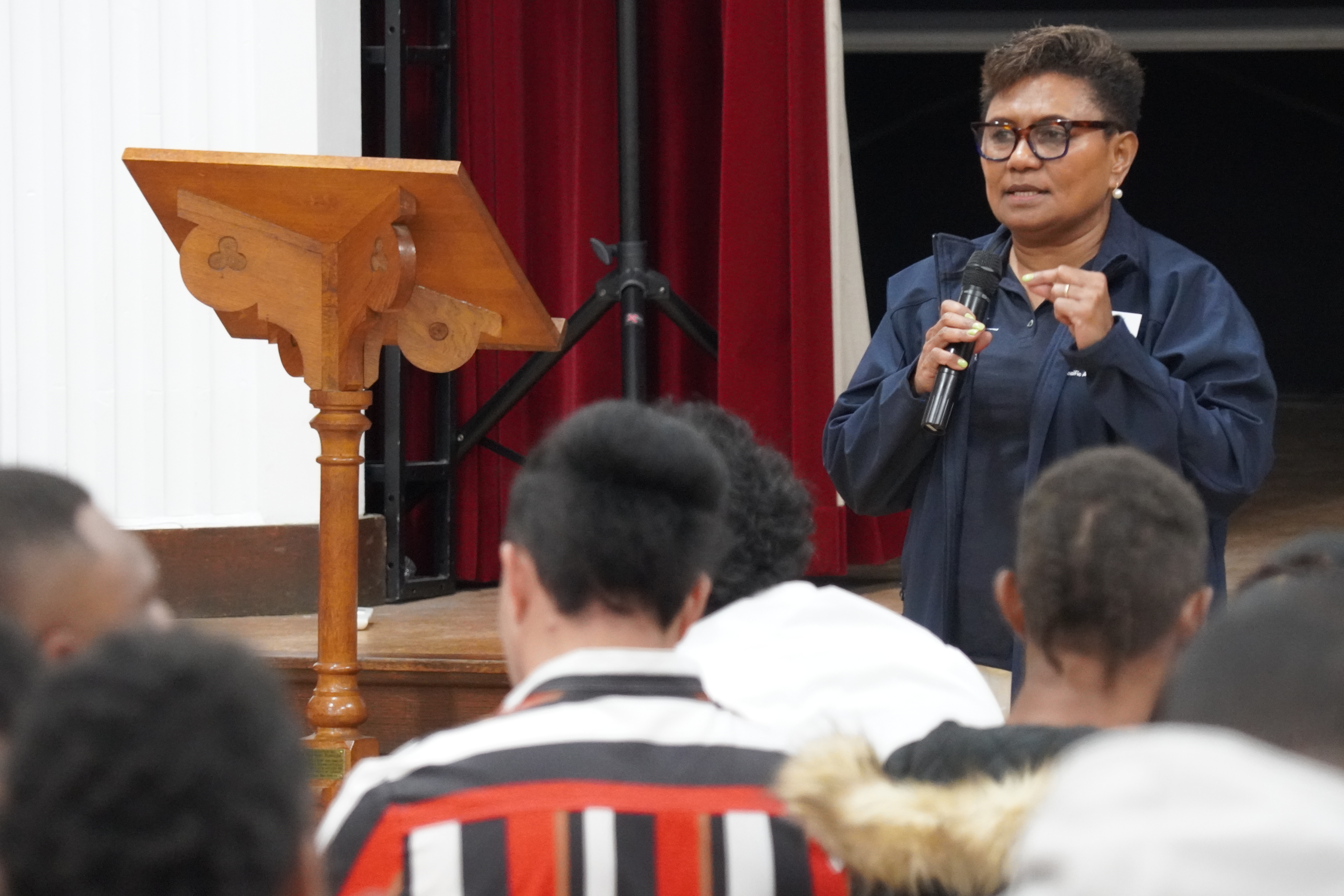 Presenter speaking at the PREF