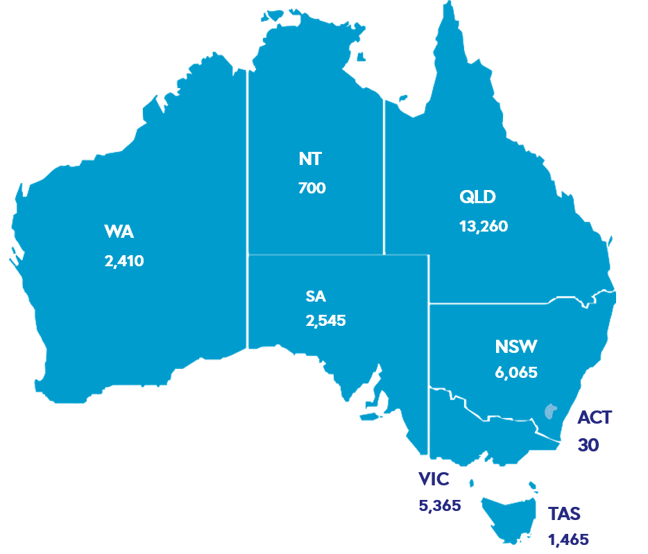 PALM scheme worker data by state and territory as at July 2026
