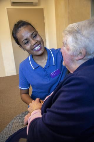 Tebby from Kiribati working in an aged care facility in Bundanoon
