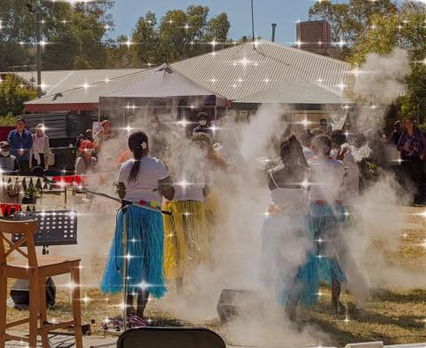 Workers performing at ARRCS